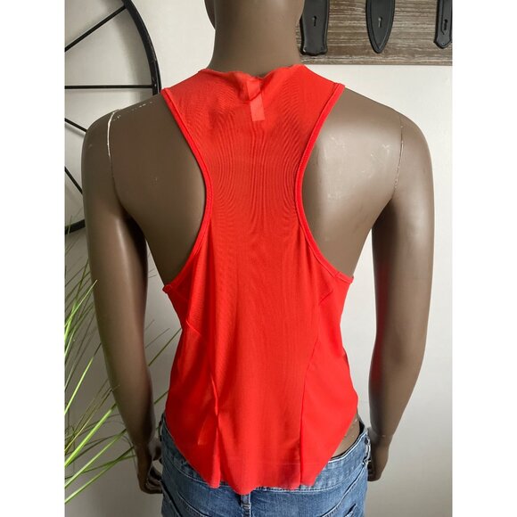 Free People Movement Sheer Tangerine Racerback Tank Top Womens L - Picture 3 of 9